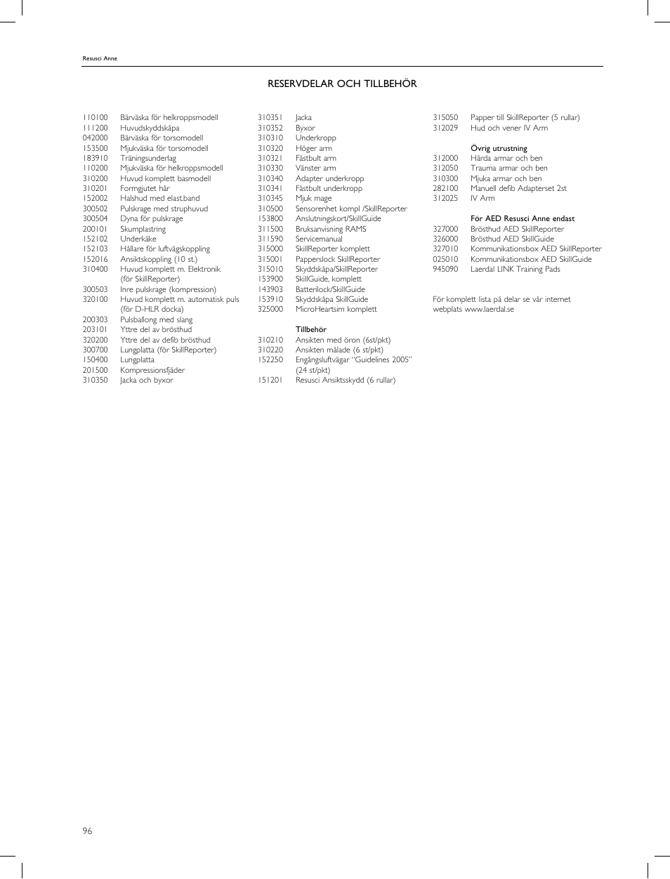 Laerdal Resusci Anne CPR-D User Manual | Page 96 / 112