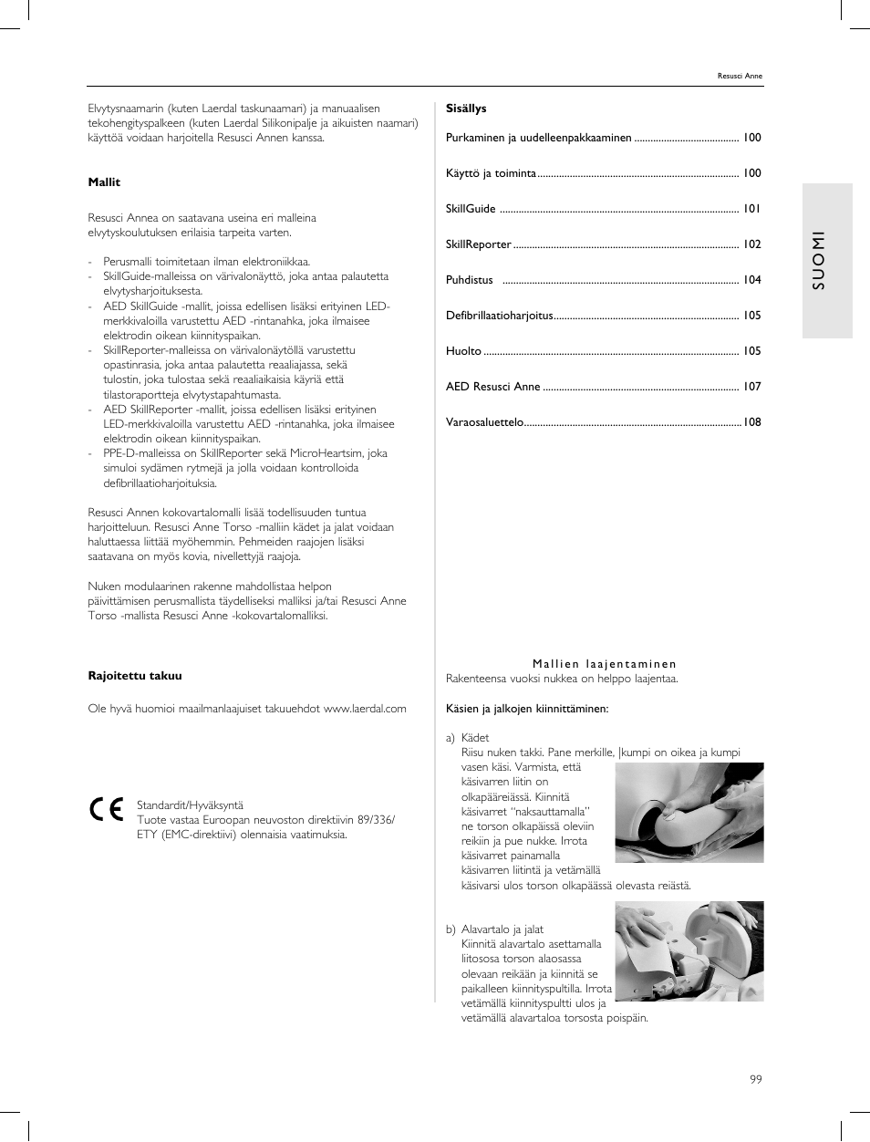 Su o m i | Laerdal Resusci Anne CPR-D User Manual | Page 99 / 112