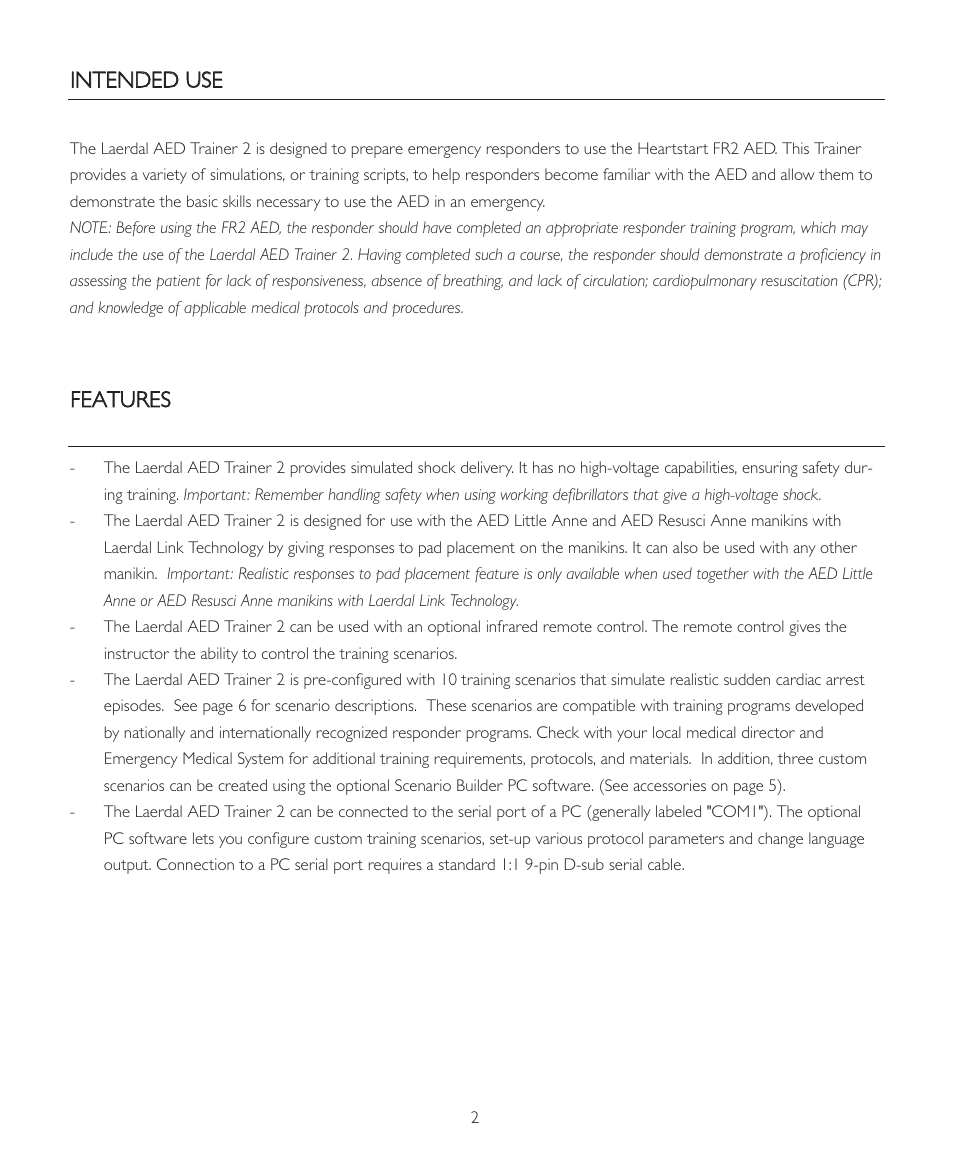 Laerdal AED Trainer 2 User Manual | Page 2 / 38