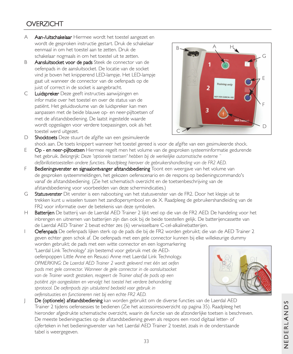 Oov ve er rz ziic ch ht t | Laerdal AED Trainer 2 User Manual | Page 33 / 38