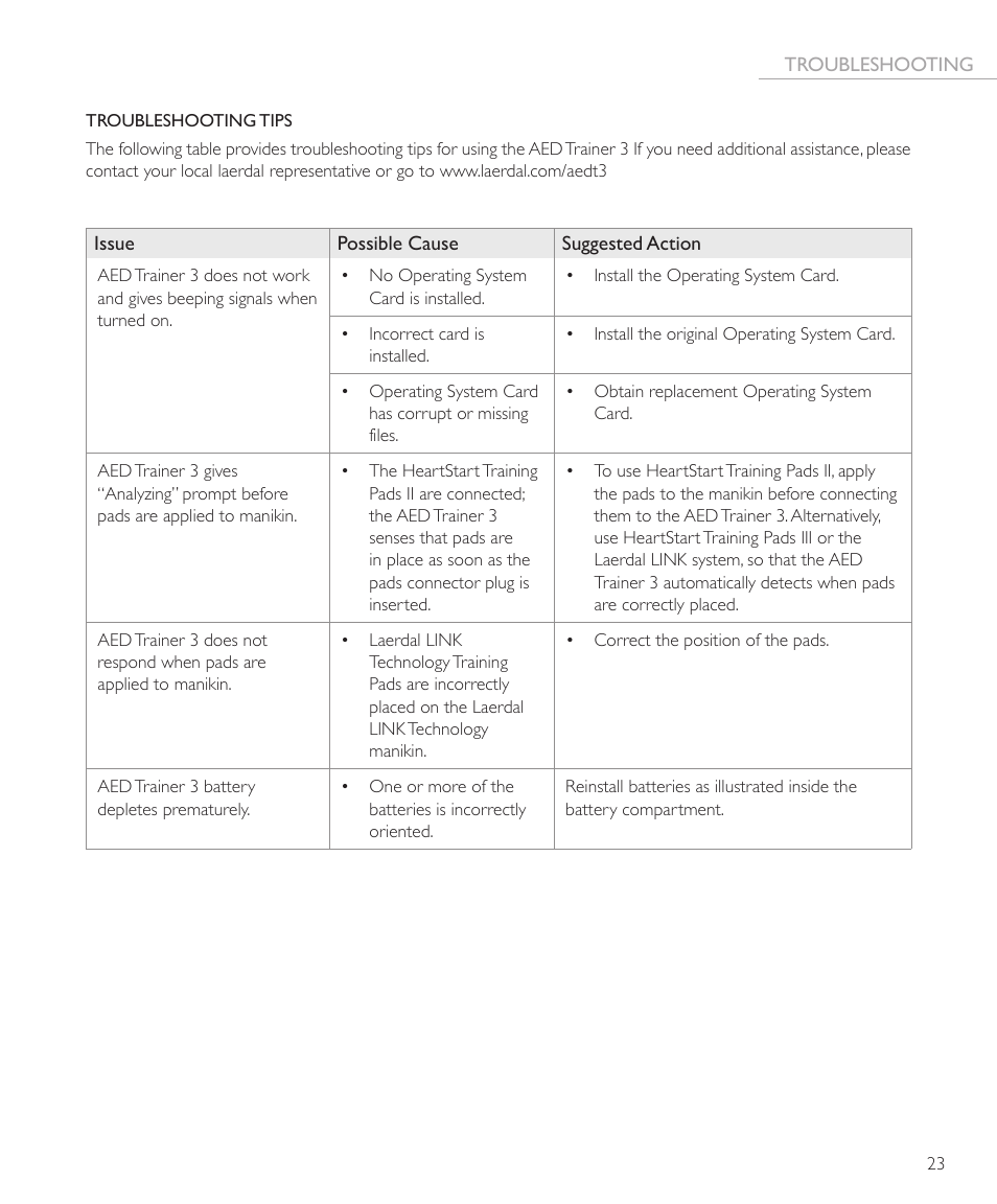 Laerdal AED Trainer 3 User Manual | Page 23 / 28