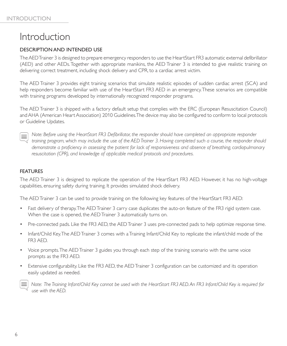 Introduction | Laerdal AED Trainer 3 User Manual | Page 6 / 28