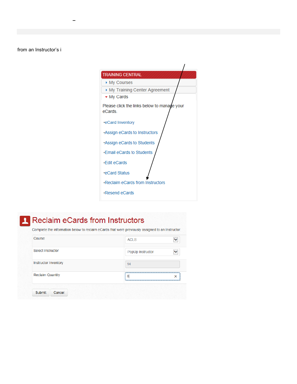 Eclaim e, Ards from, Nstructors | Laerdal AHA eCards User Manual | Page 24 / 53