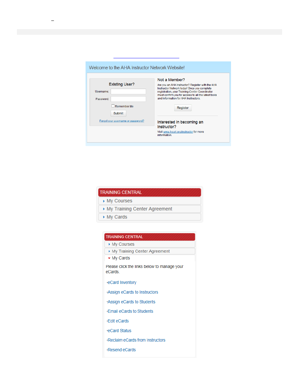 Ccessing, Ards | Laerdal AHA eCards User Manual | Page 5 / 53