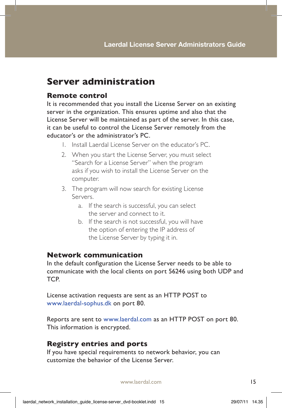 Server administration | Laerdal HeartCode PALS User Manual | Page 15 / 24