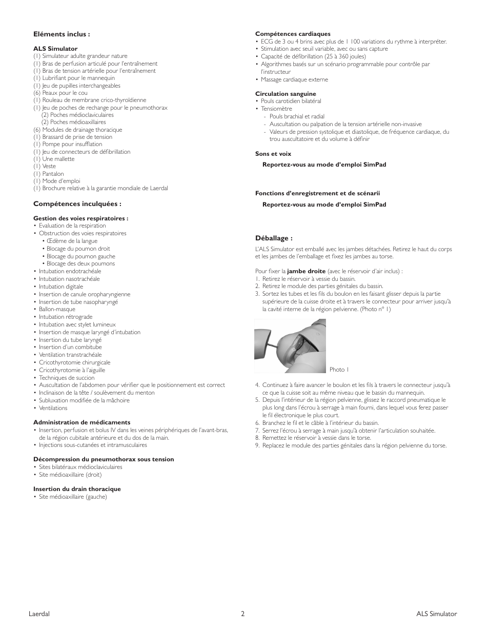 Laerdal ALS Simulator (SimPad capable) User Manual | Page 34 / 124