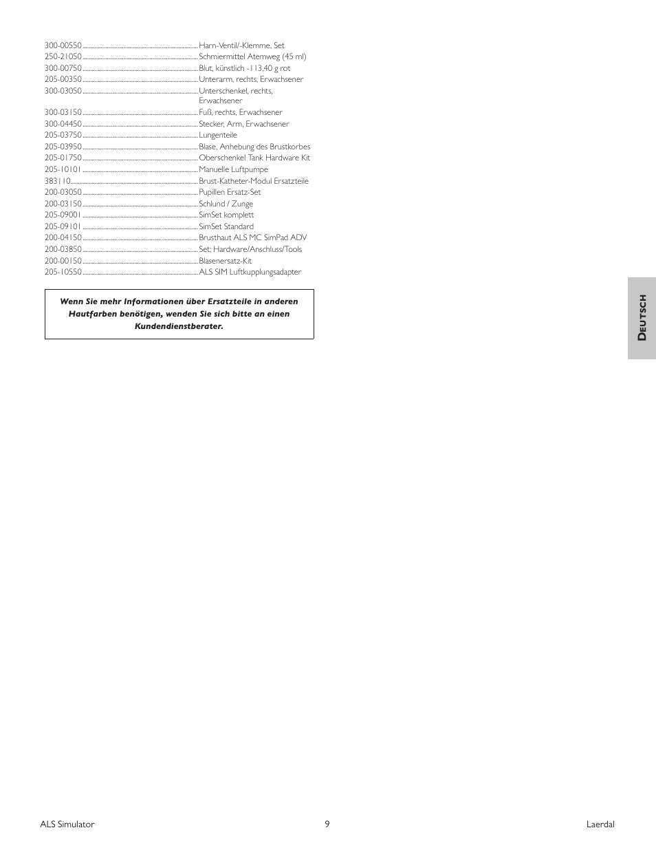 Deutsch | Laerdal ALS Simulator (SimPad capable) User Manual | Page 51 / 124