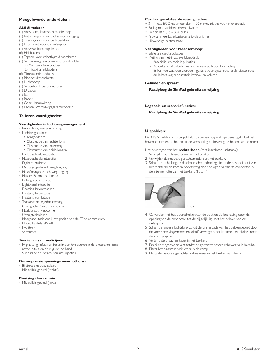 Laerdal ALS Simulator (SimPad capable) User Manual | Page 54 / 124