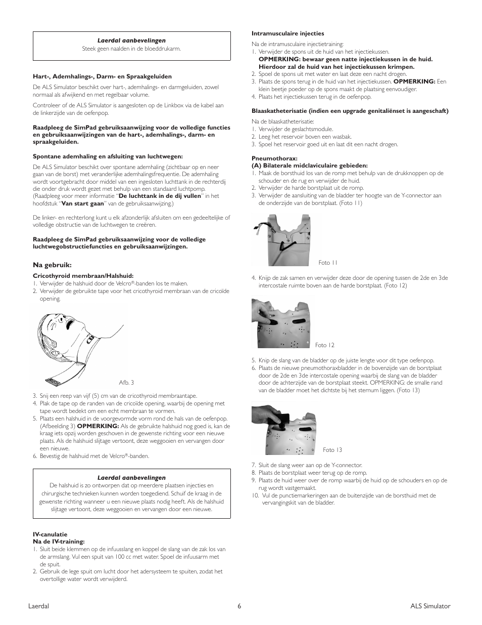 Laerdal ALS Simulator (SimPad capable) User Manual | Page 58 / 124