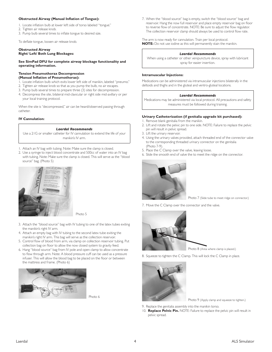 Laerdal ALS Simulator (SimPad capable) User Manual | Page 6 / 124