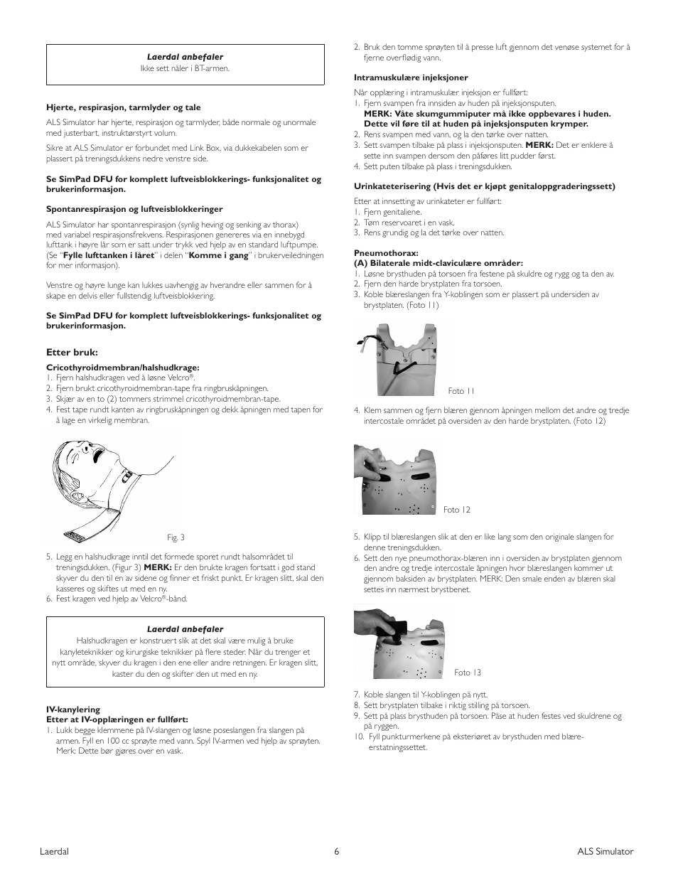 Laerdal ALS Simulator (SimPad capable) User Manual | Page 68 / 124