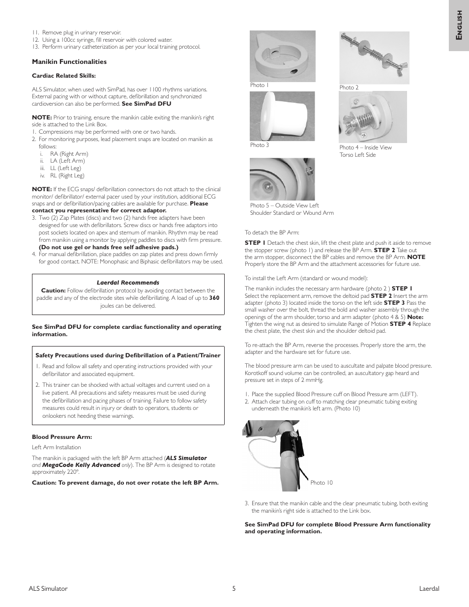 English | Laerdal ALS Simulator (SimPad capable) User Manual | Page 7 / 124