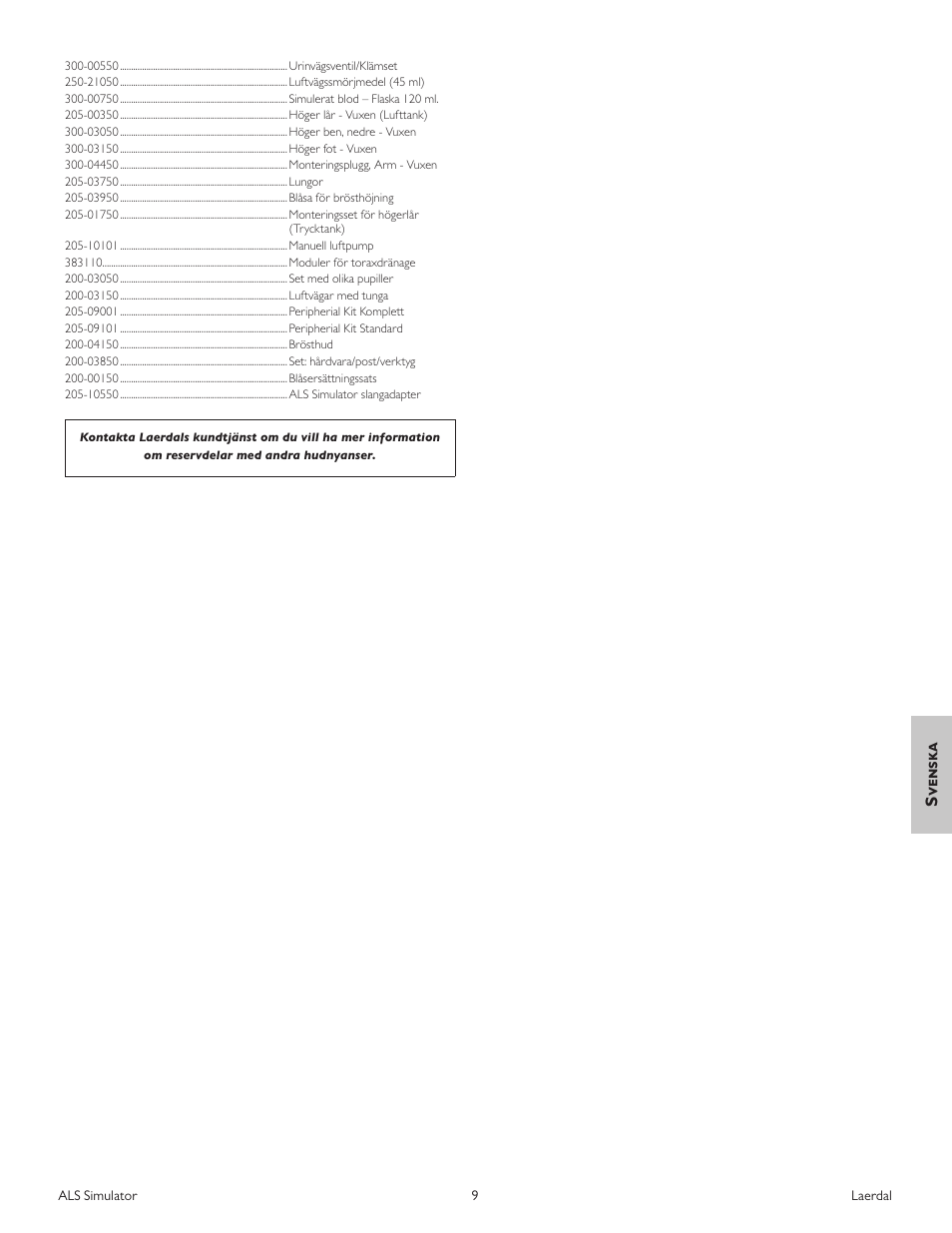 Svenska | Laerdal ALS Simulator (SimPad capable) User Manual | Page 81 / 124