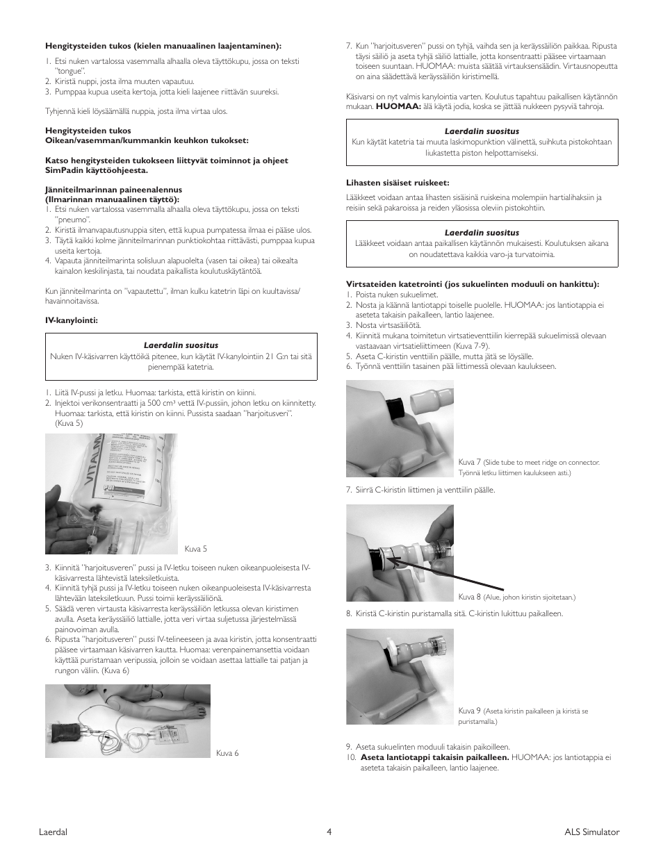 Laerdal ALS Simulator (SimPad capable) User Manual | Page 86 / 124