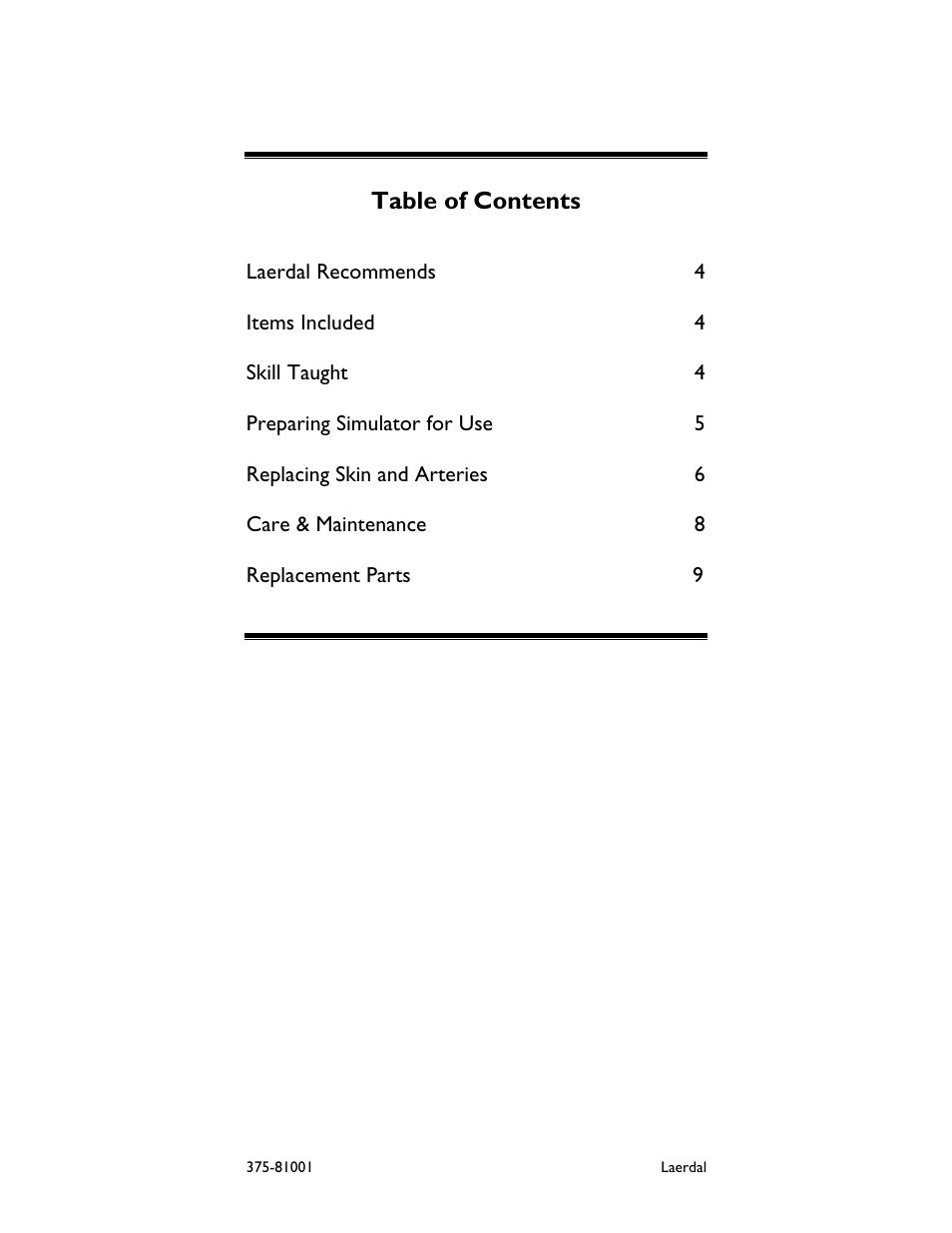 Laerdal Arterial Arm Stick Kit User Manual | Page 3 / 10