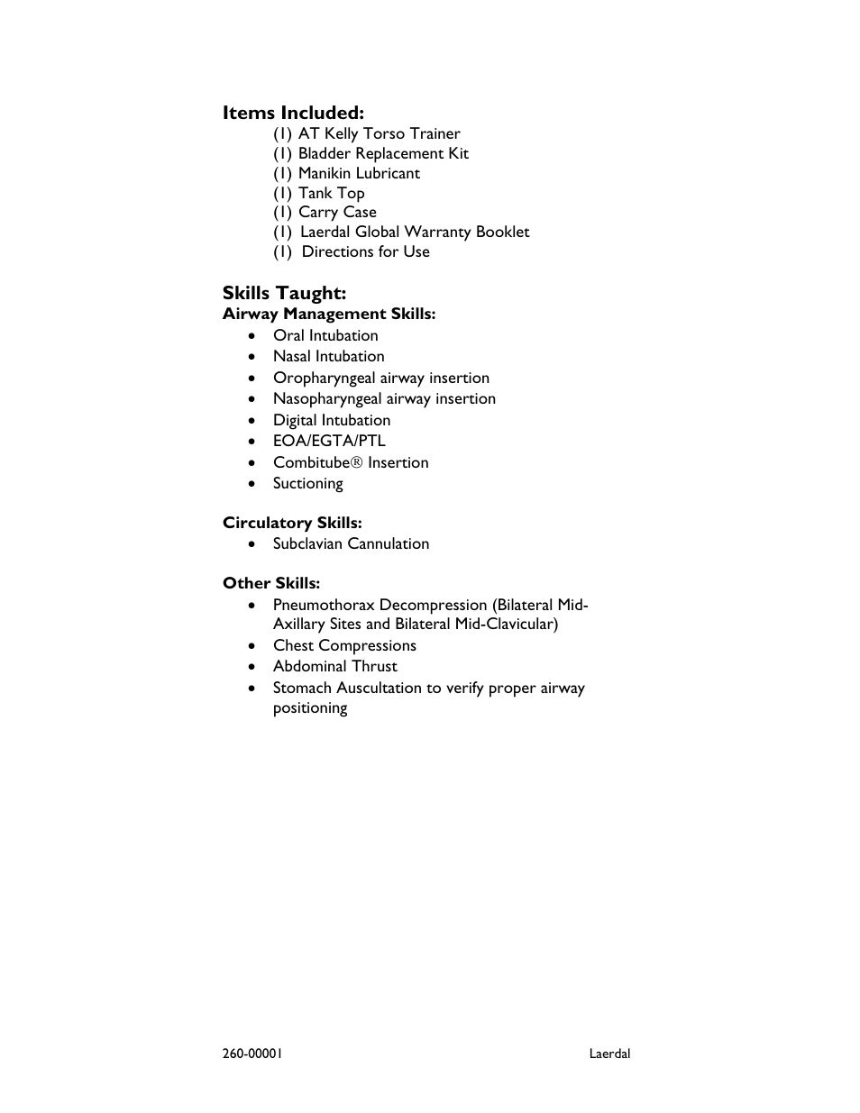 Laerdal AT Kelly Torso User Manual | Page 5 / 12