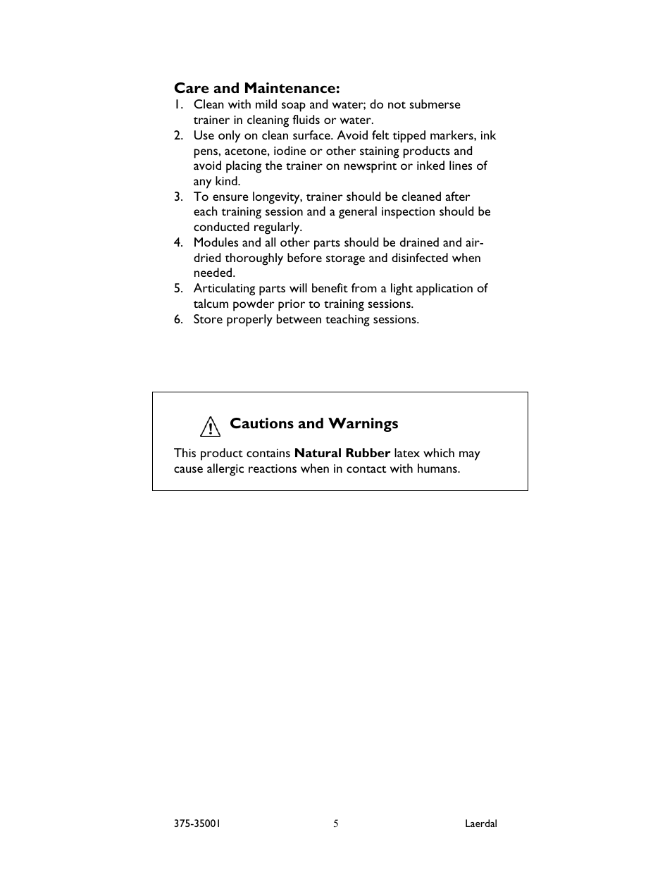 Laerdal Baby Hippy User Manual | Page 5 / 8