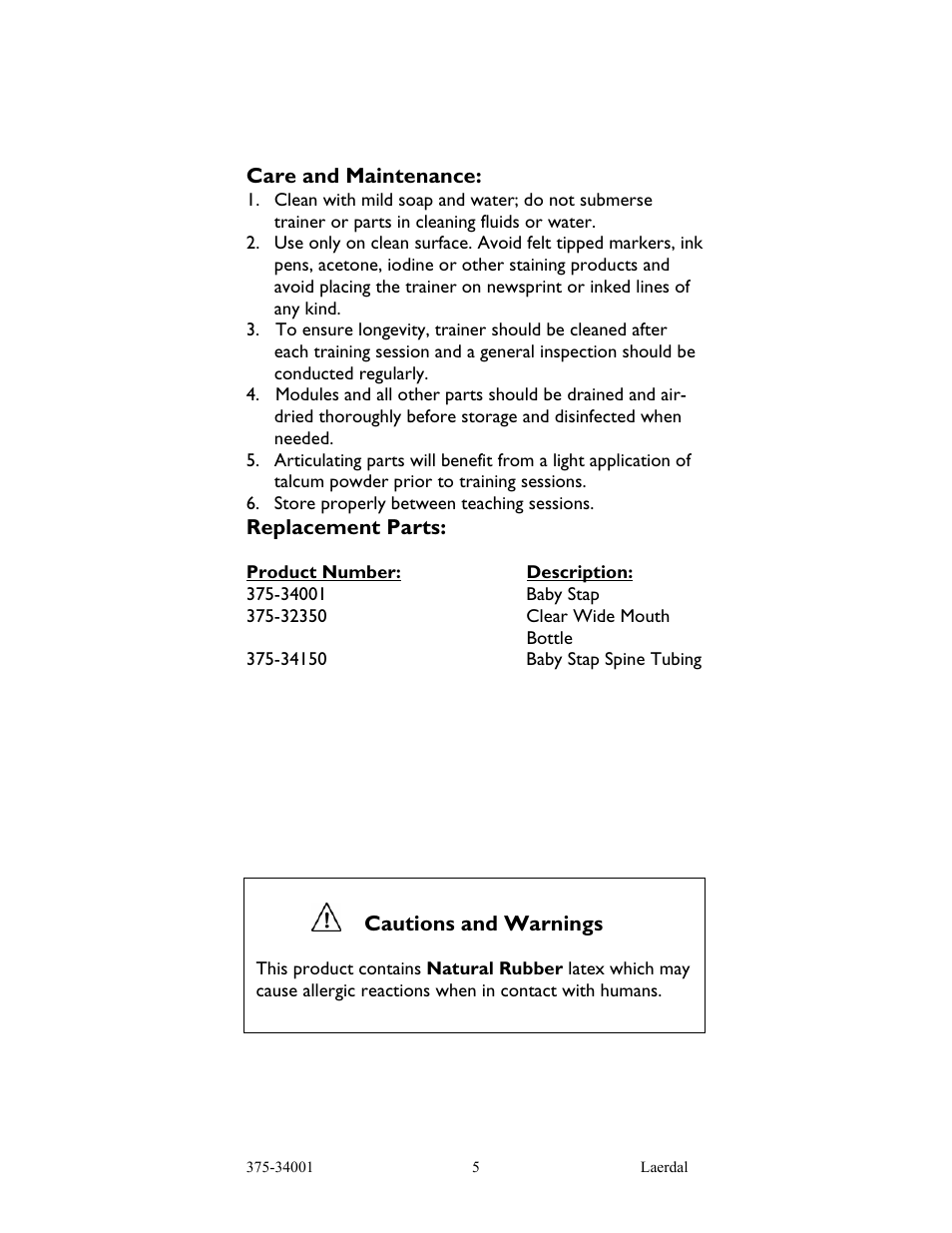 Laerdal Baby Stap User Manual | Page 5 / 8