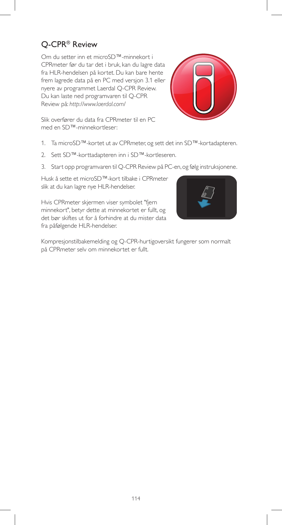 Q-cpr, Review | Laerdal CPRmeter User Manual | Page 114 / 248