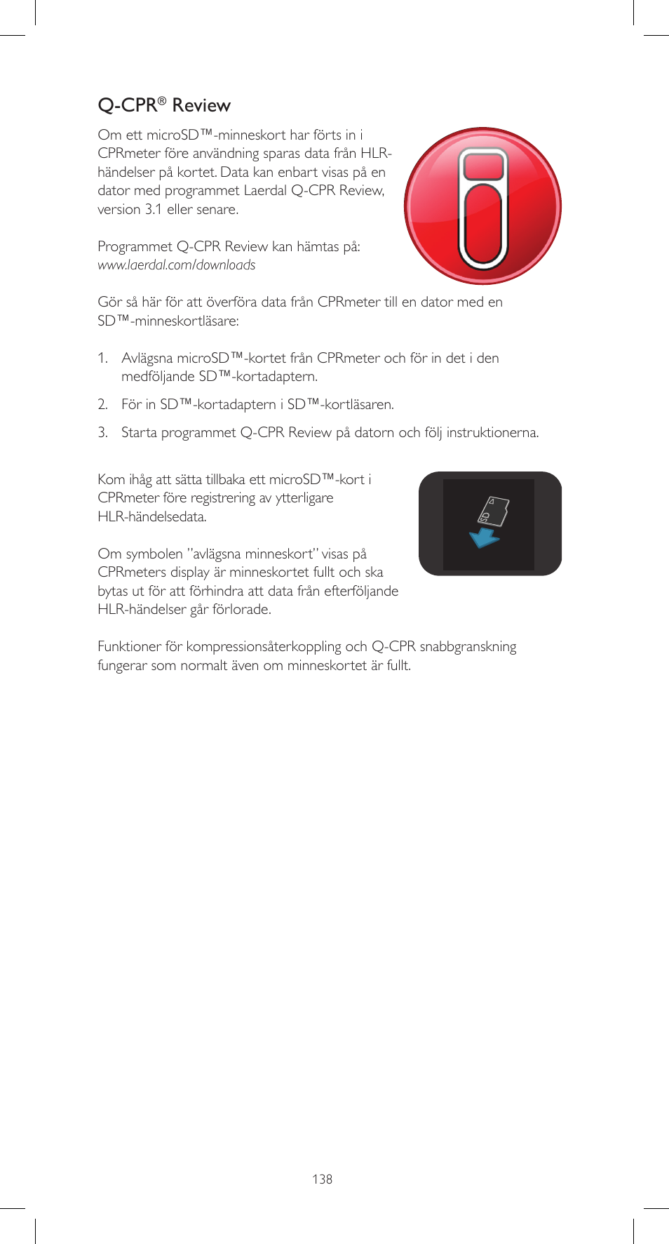 Q-cpr, Review | Laerdal CPRmeter User Manual | Page 138 / 248