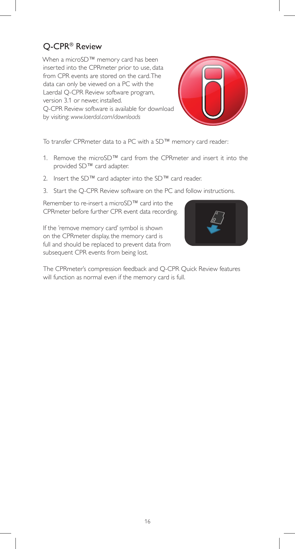 Q-cpr, Review | Laerdal CPRmeter User Manual | Page 16 / 248