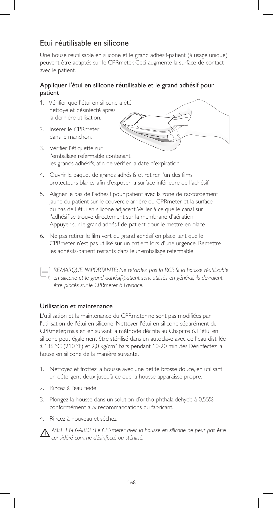 Etui réutilisable en silicone | Laerdal CPRmeter User Manual | Page 168 / 248