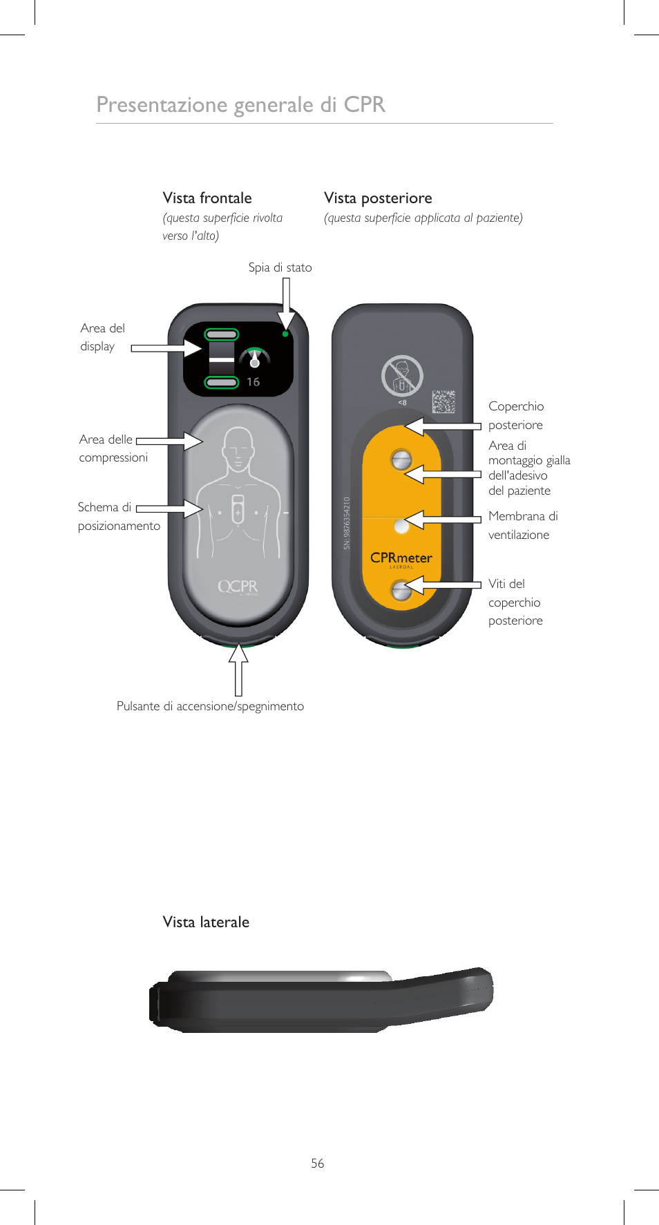 Presentazione generale di cpr | Laerdal CPRmeter User Manual | Page 56 / 248