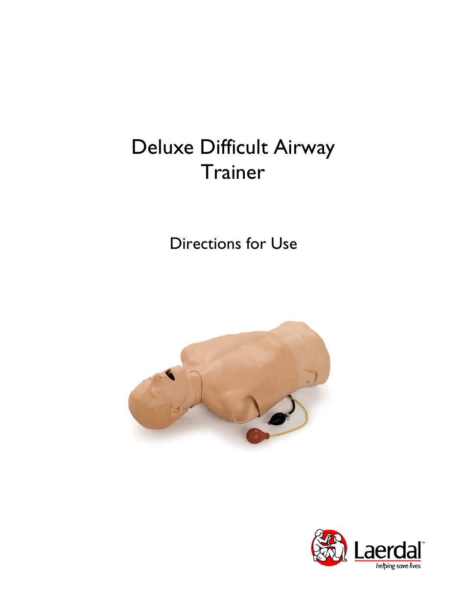 Laerdal Deluxe Difficult Airway Trainer User Manual | 8 pages