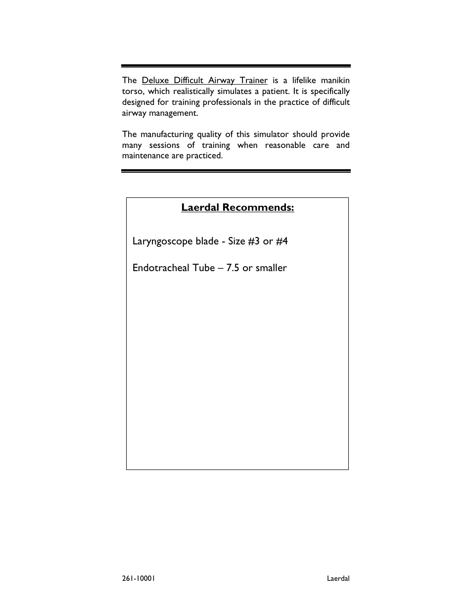 Laerdal recommends | Laerdal Deluxe Difficult Airway Trainer User Manual | Page 4 / 8