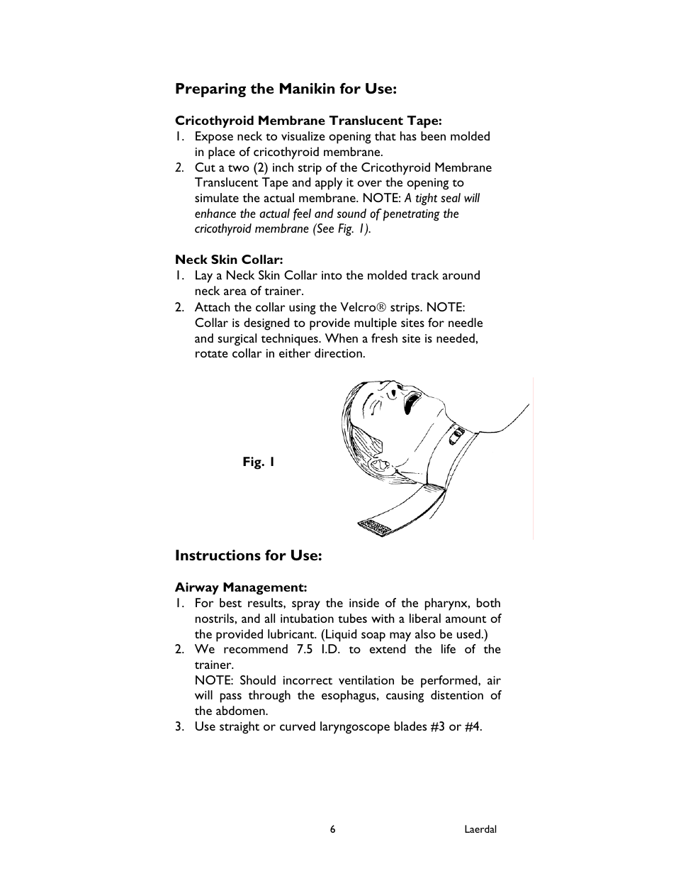 Laerdal Deluxe Difficult Airway Trainer User Manual | Page 6 / 8