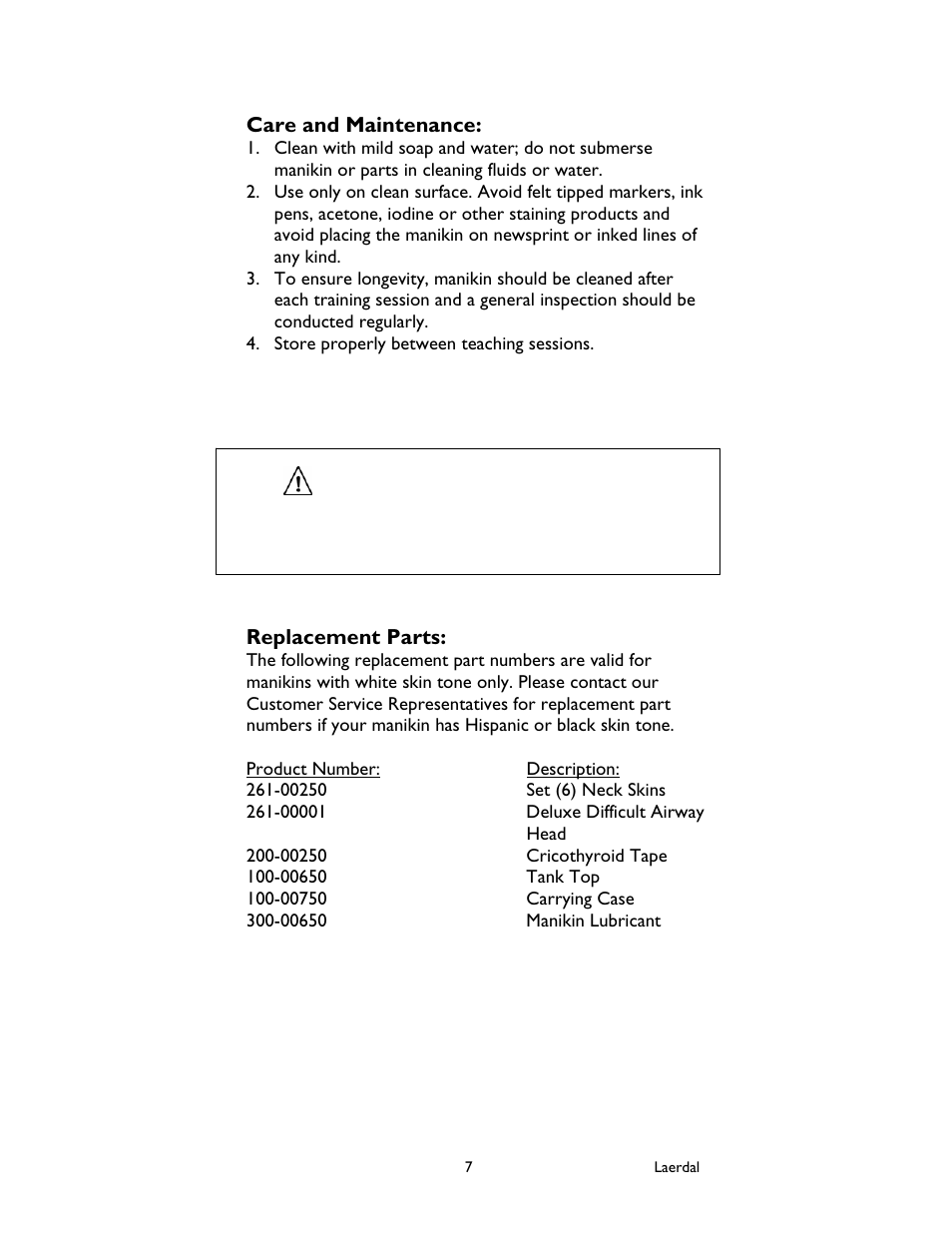 Laerdal Deluxe Difficult Airway Trainer User Manual | Page 7 / 8