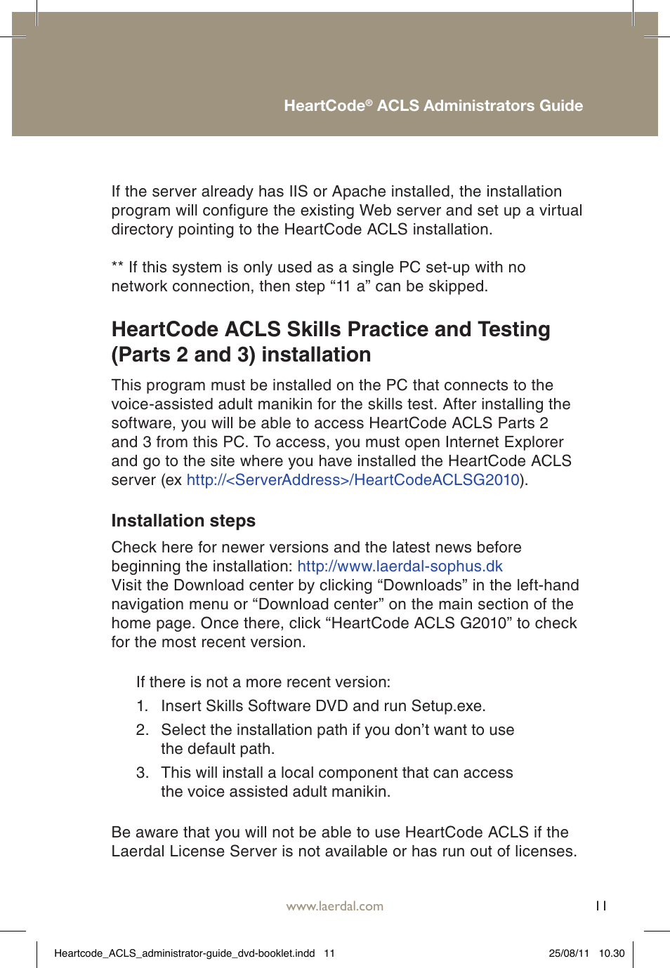 Laerdal HeartCode ACLS 2010 User Manual | Page 11 / 28
