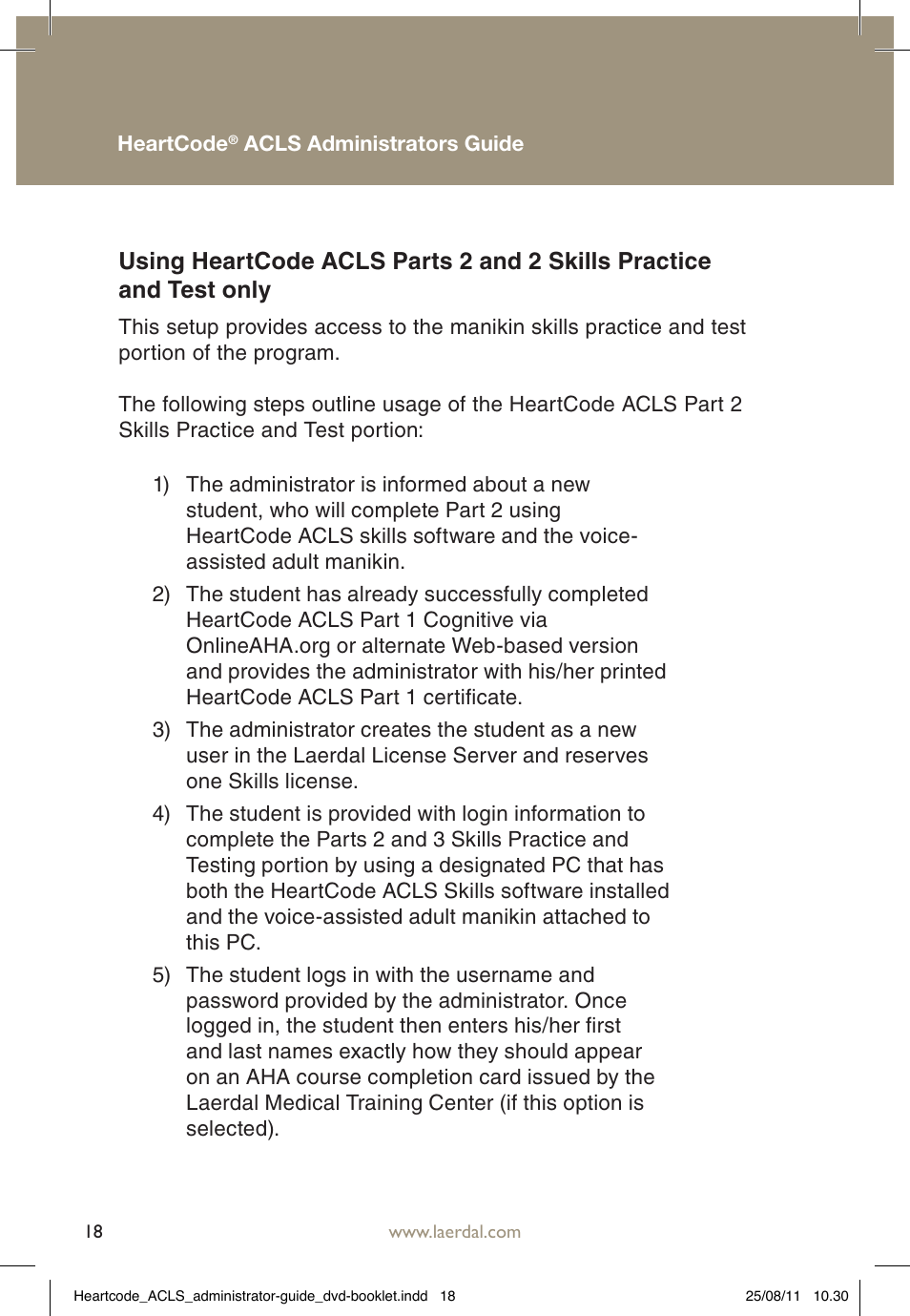 Laerdal HeartCode ACLS 2010 User Manual | Page 18 / 28