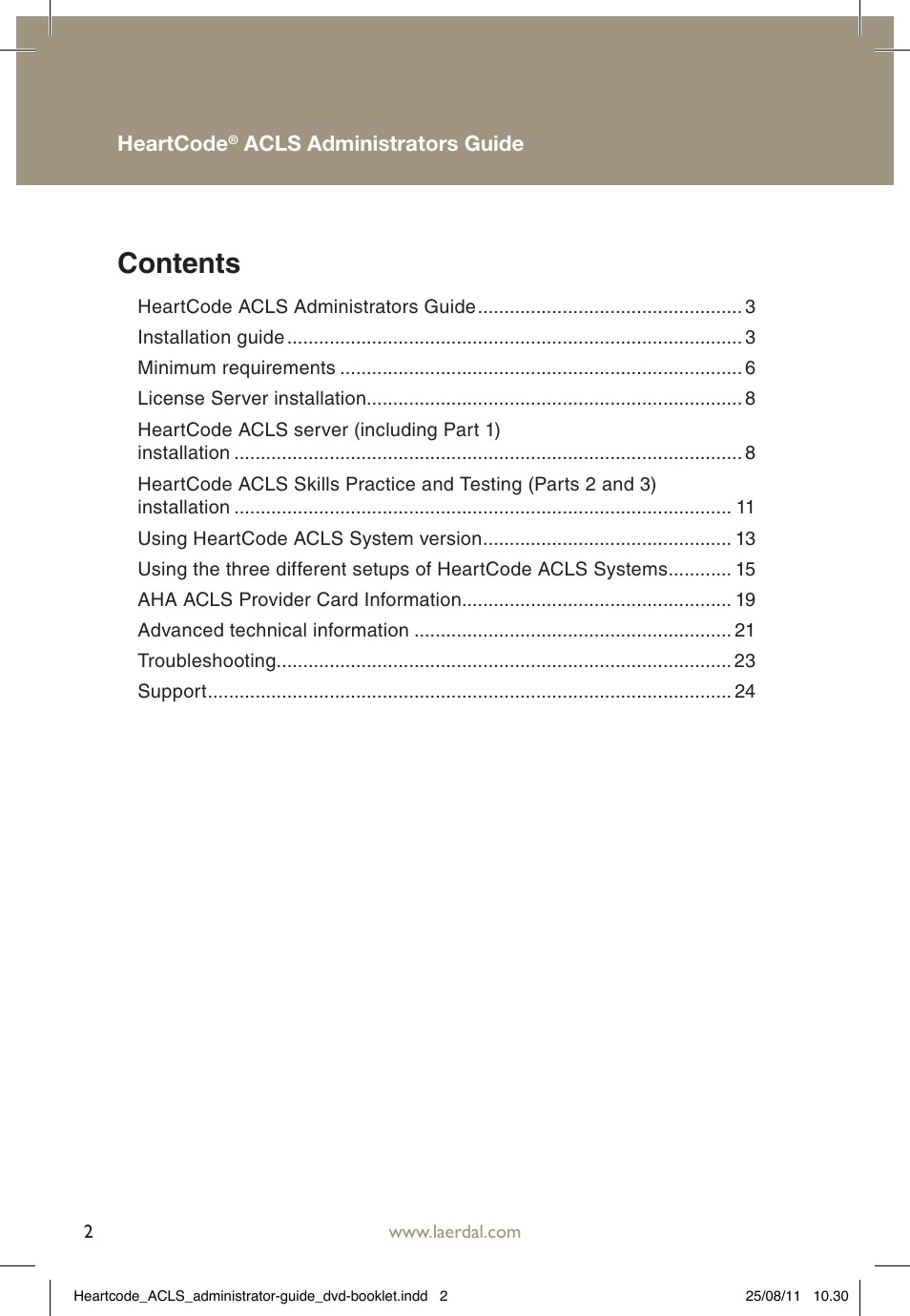 Laerdal HeartCode ACLS 2010 User Manual | Page 2 / 28
