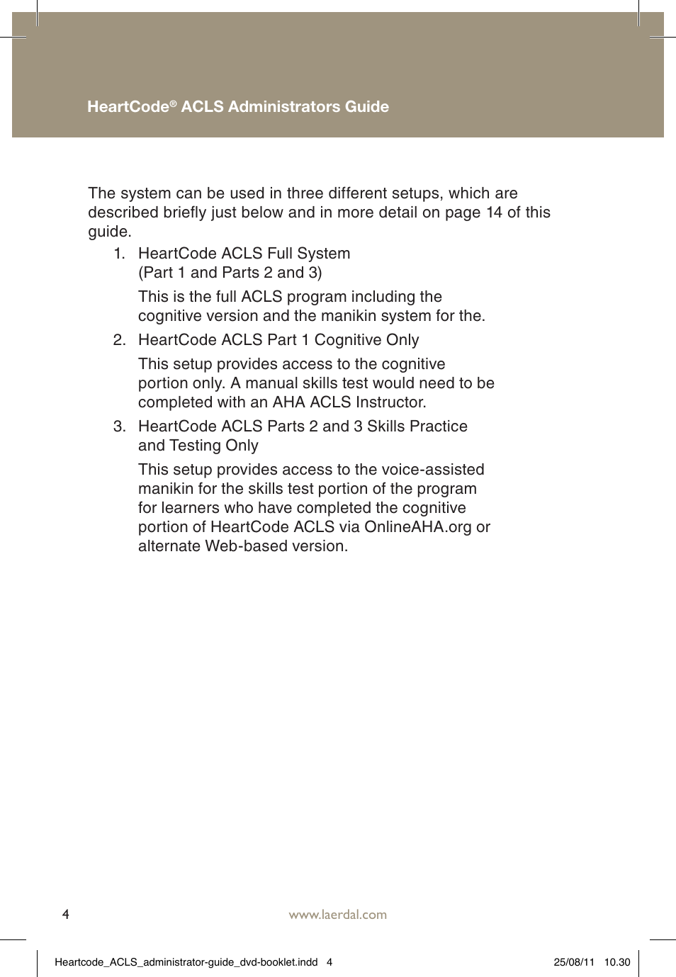 Laerdal HeartCode ACLS 2010 User Manual | Page 4 / 28
