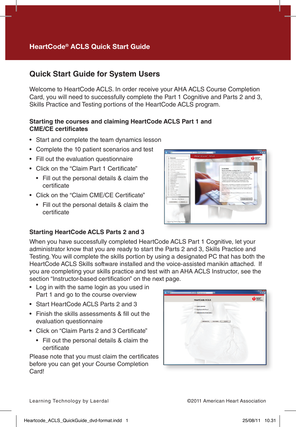 Laerdal HeartCode ACLS 2010 User Manual | 2 pages