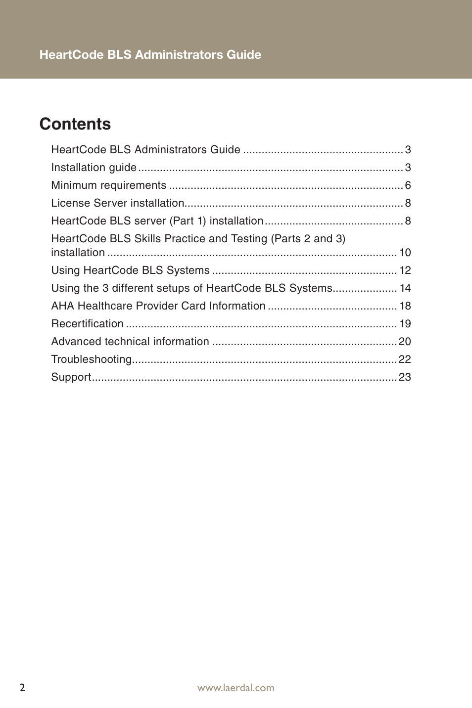 Laerdal HeartCode BLS 2010 User Manual | Page 2 / 24