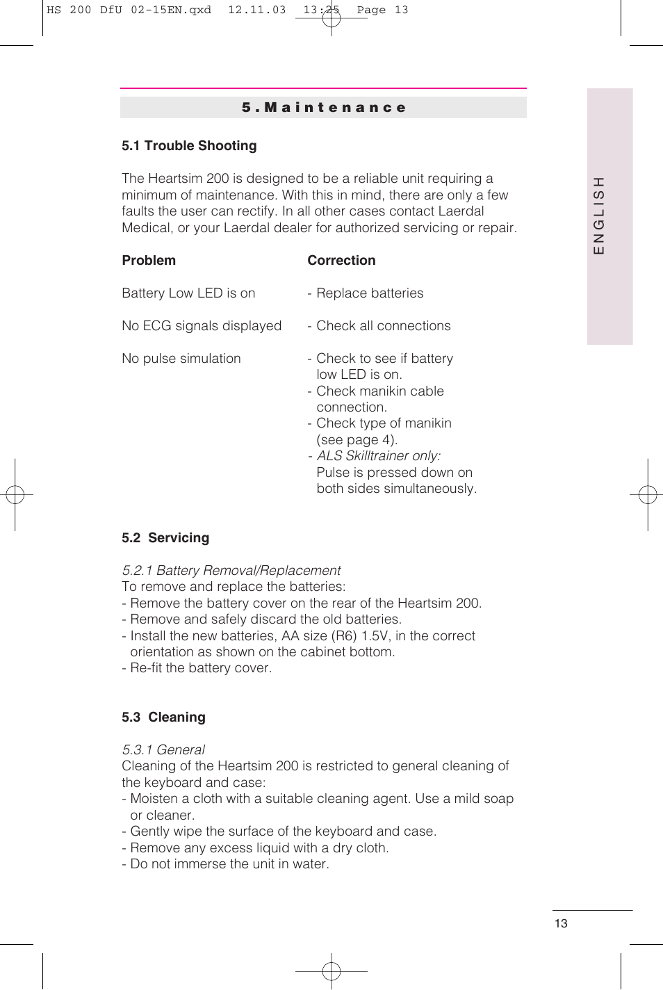 Laerdal HeartSim 200 User Manual | Page 13 / 86