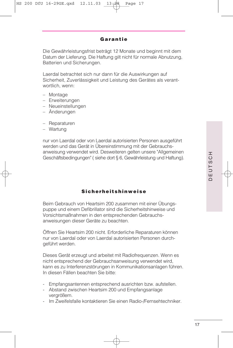 Laerdal HeartSim 200 User Manual | Page 17 / 86
