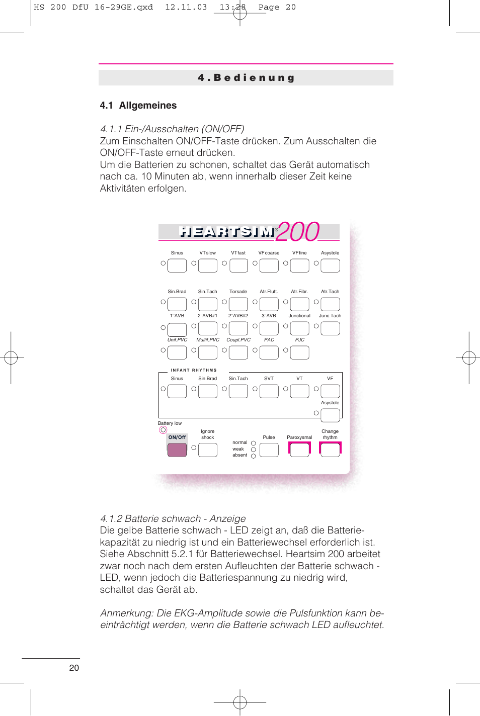 Heartsi m | Laerdal HeartSim 200 User Manual | Page 20 / 86