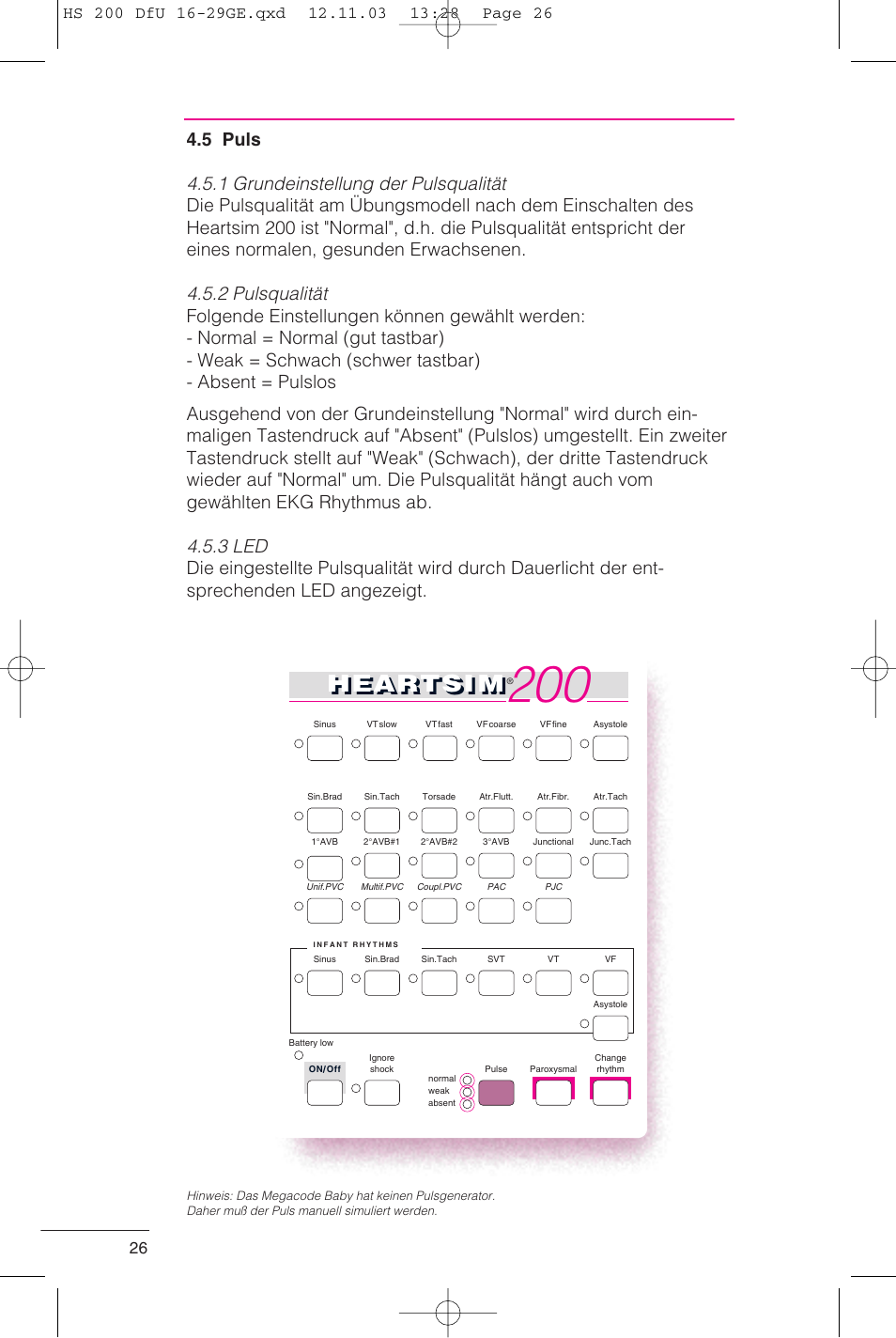 Heartsi m | Laerdal HeartSim 200 User Manual | Page 26 / 86