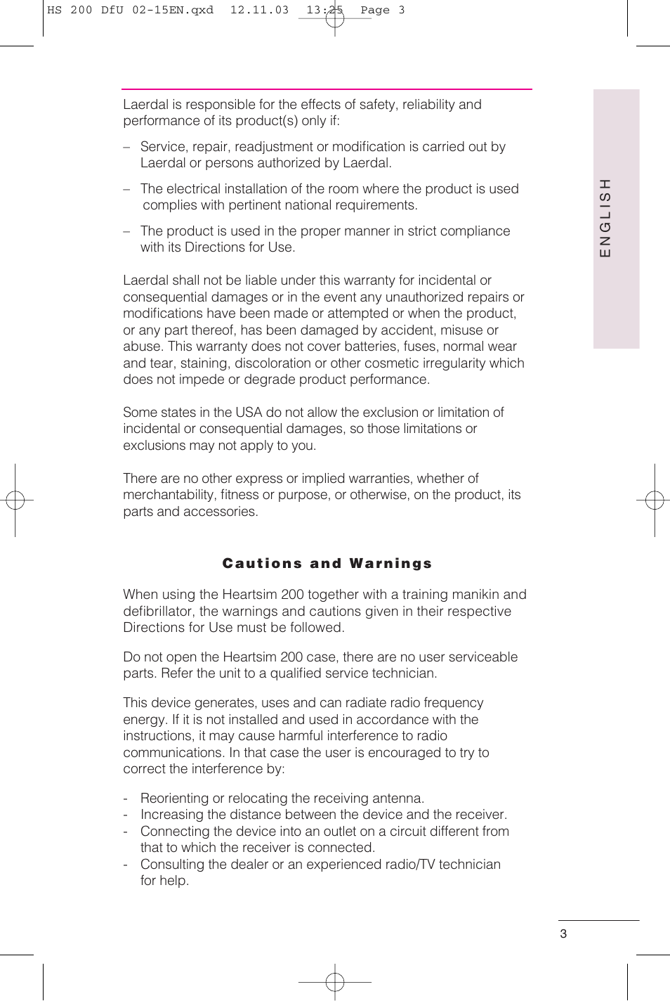 Laerdal HeartSim 200 User Manual | Page 3 / 86