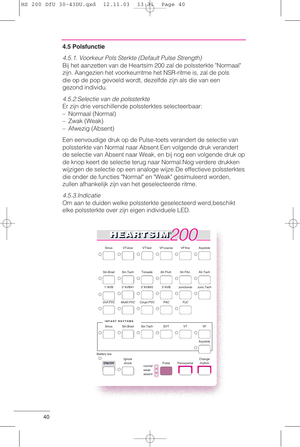 Heartsi m | Laerdal HeartSim 200 User Manual | Page 40 / 86