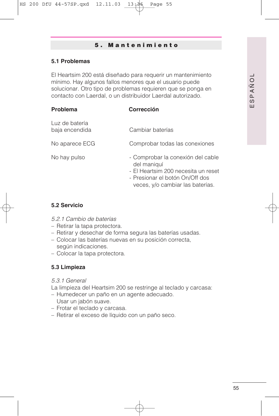 Laerdal HeartSim 200 User Manual | Page 55 / 86