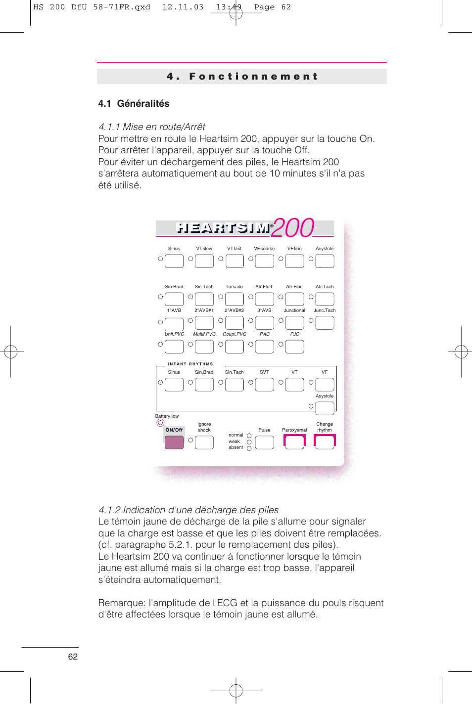 Heartsi m | Laerdal HeartSim 200 User Manual | Page 62 / 86