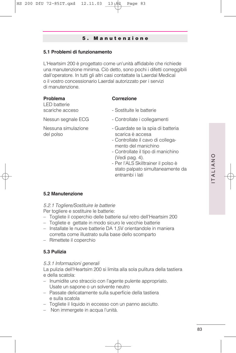 Laerdal HeartSim 200 User Manual | Page 83 / 86