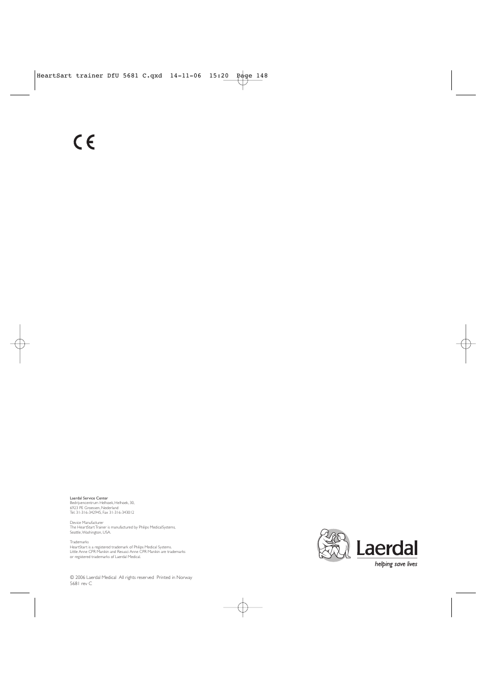 Copy approved - check revision before use | Laerdal HeartStart AED Trainer User Manual | Page 147 / 147