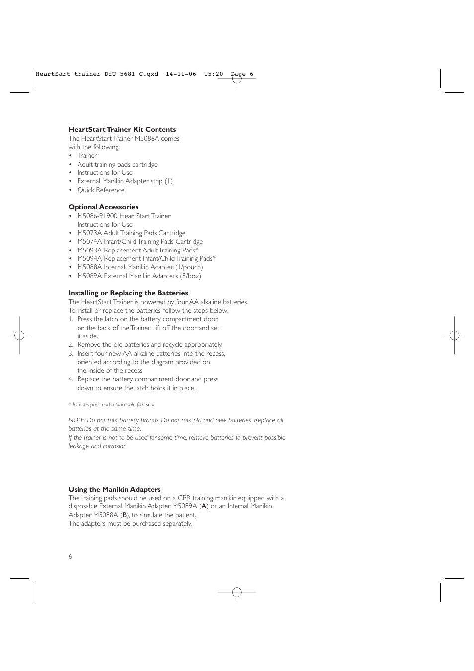 Copy approved - check revision before use | Laerdal HeartStart AED Trainer User Manual | Page 7 / 147