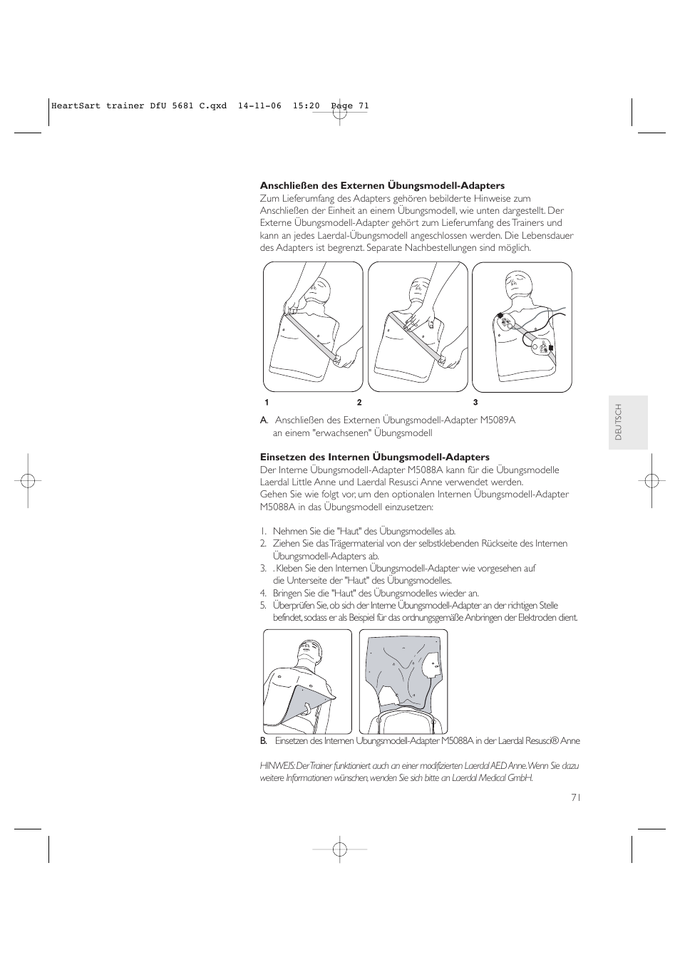 Copy approved - check revision before use | Laerdal HeartStart AED Trainer User Manual | Page 72 / 147