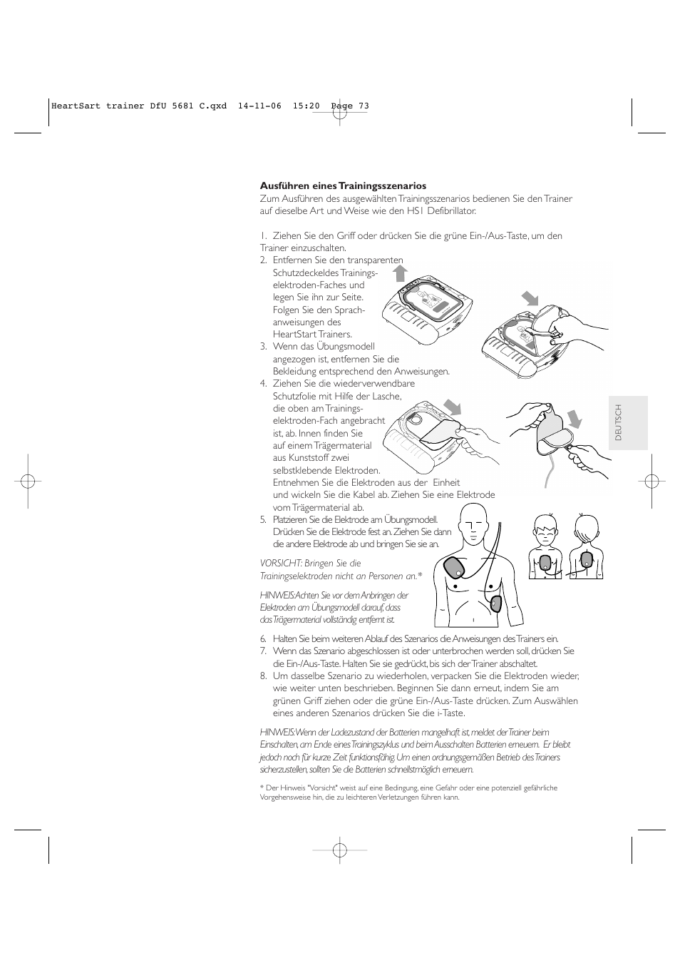Copy approved - check revision before use | Laerdal HeartStart AED Trainer User Manual | Page 74 / 147